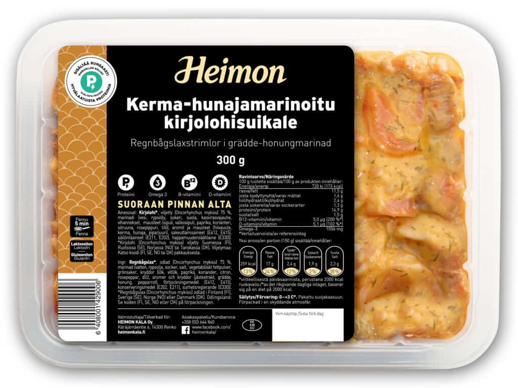 Kerma-hunajamarinoitu kirjolohisuikale