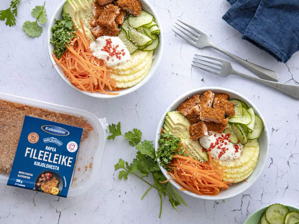 Kirjolohileikebowl